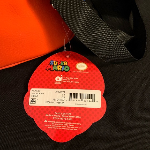 NEW Super Mario Bros Red and Blue Mini-Backpack - Picture 9 of 9